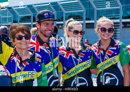 Melbourne, Australien. 26. Februar 2017.  In der Startaufstellung Rennen 2 der SuperSport-WM im Jahr 2017 MOTUL FIM Superbike-Weltmeisterschaft, Australien am 26. Februar 2017. Bildnachweis: Dave Hewison Sport/Alamy Live-Nachrichten Stockfoto