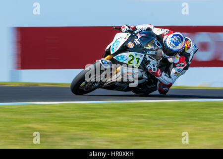 Melbourne, Australien. 26. Februar 2017. Markus Reiterberger #21 (GER) während der 2017 MOTUL FIM Superbike Weltmeisterschaft, Australien am 26. Februar 2017. Bildnachweis: Dave Hewison Sport/Alamy Live-Nachrichten Stockfoto