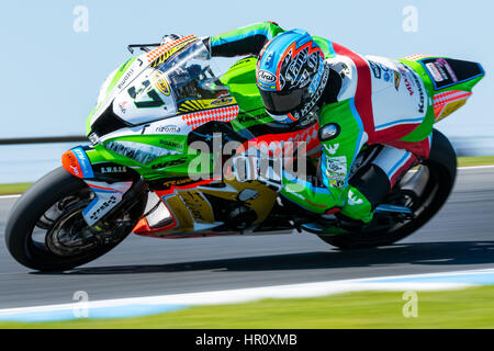 Melbourne, Australien. 26. Februar 2017. Ondrej Jezek #37 (CZE) während der 2017 MOTUL FIM Superbike Weltmeisterschaft, Australien am 26. Februar 2017. Bildnachweis: Dave Hewison Sport/Alamy Live-Nachrichten Stockfoto