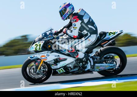 Melbourne, Australien. 26. Februar 2017. Markus Reiterberger #21 (GER) während der 2017 MOTUL FIM Superbike Weltmeisterschaft, Australien am 26. Februar 2017. Bildnachweis: Dave Hewison Sport/Alamy Live-Nachrichten Stockfoto