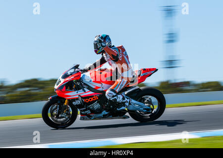 Melbourne, Australien. 26. Februar 2017. Joshua Brookes #25 (AUS) während der 2017 MOTUL FIM Superbike Weltmeisterschaft, Australien am 26. Februar 2017. Bildnachweis: Dave Hewison Sport/Alamy Live-Nachrichten Stockfoto