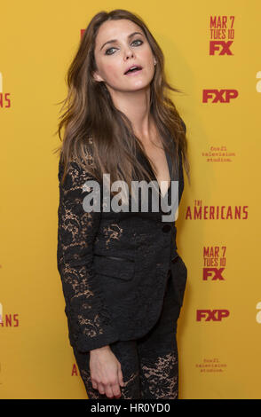 New York, NY USA - 25. Februar 2017: Keri Russell besucht FX die Amerikaner Staffel 5 Premiere am DGA Theater in New York Stockfoto