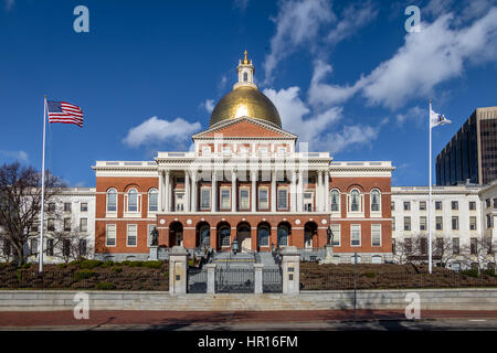 Massachusetts State House - Boston, Massachusetts, Vereinigte Staaten Stockfoto