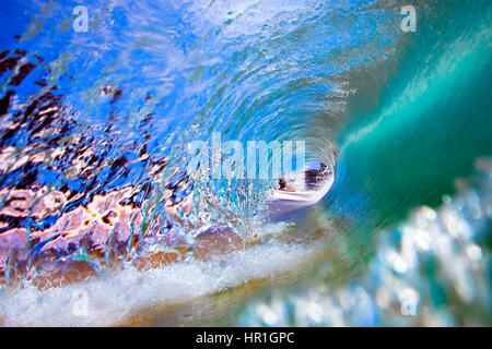 Absturz Welle auf einer Sydney Strand Australien Stockfoto