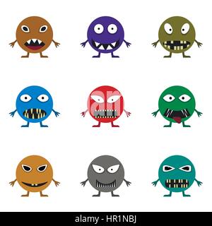 Süße Monster set Stock Vektor