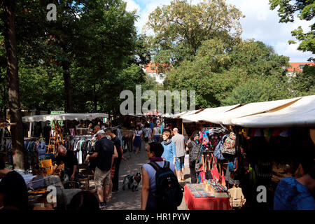 Berlin Boxhagener Platz Flohmarkt Stockfoto