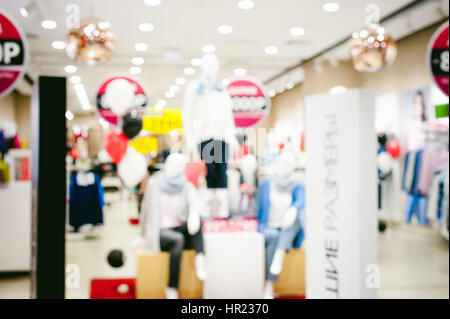 Zusammenfassung Hintergrund Unschärfe Store Stockfoto