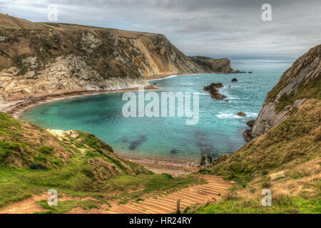 St. Oswald Bay und Mann o Krieg Strand Stockfoto
