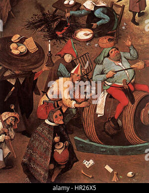 Pieter Bruegel der ältere - der Kampf zwischen Karneval und Fastenzeit (Detail) - WGA3374 Stockfoto