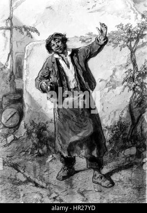 Paul Gavarni - die zwölf Monate - Oktober - Walters 371472 Stockfoto