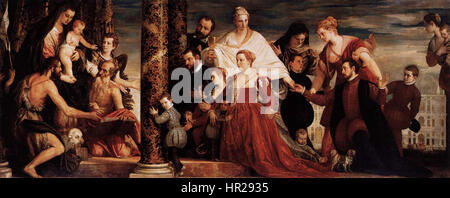 Paolo Veronese - die Anbetung der Heiligen Jungfrau von der Familie Coccina - WGA24818 Stockfoto