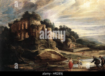 Rubens - Landschaft mit den Ruinen des Mount Palatin in Rom - WGA20394 Stockfoto