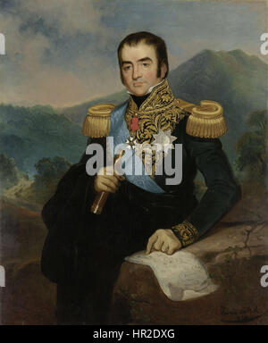 Posthume Porträt von Herman Willem Daendels, Generalgouverneur von Niederländisch-Ostindien - Rd Saleh Stockfoto