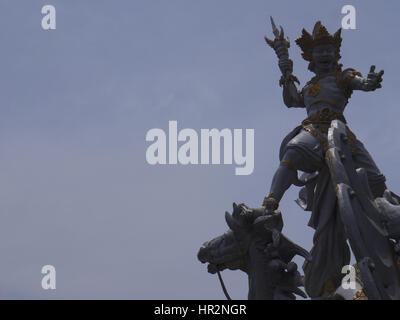 Satria Gatotkaca Skulptur Detail. Denpasar, Bali, Indonesien Stockfoto