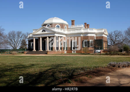 Monticello, der Heimat von Thomas Jefferson Stockfoto