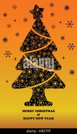 Rote Kiefer mit schöne Schneeflocke Symbol Vektor auf weißem Hintergrund Stock Vektor