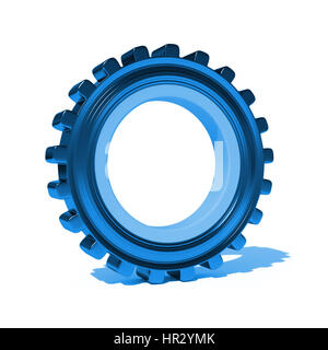 blaue Ausrüstung vor einem weißen Hintergrund Stockfoto