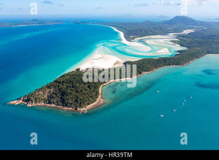 Whitehaven Beach und Hill Inlet Fluss Mäander, Whitsunday Islands, Queensland, Australien Stockfoto