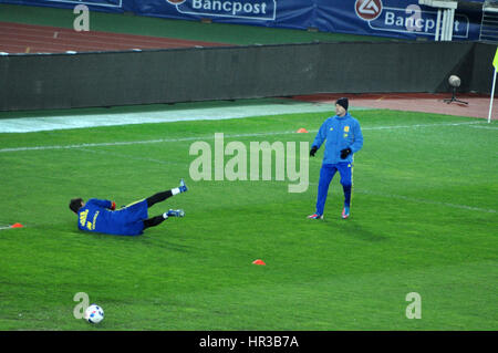 Cluj-Napoca, Rumänien-26. März 2016: Torwart Spaniens Iker Casillas spielen während der Trainingseinheit vor der Rumänien - Spanien-freundlich-TR Stockfoto