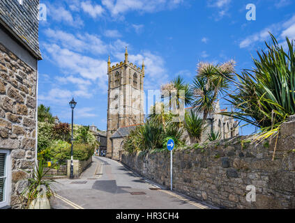 Großbritannien, Cornwall, St Ives, Pfarrkirche aus dem 15. Jahrhundert St Ives ist Saint Ia der Jungfrau gewidmet Stockfoto