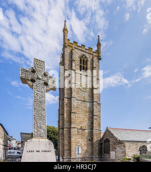 Großbritannien, Cornwall, St Ives, Pfarrkirche aus dem 15. Jahrhundert St Ives ist Saint Ia der Jungfrau gewidmet Stockfoto