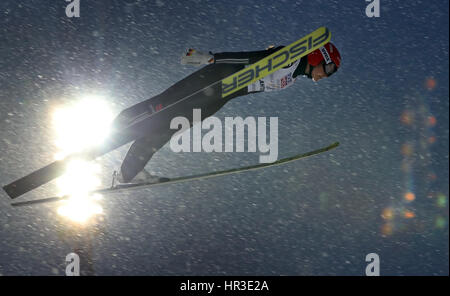 Lahti, Finnland. 26. Februar 2017. Deutscher Leichtathlet Carina Vogt in Aktion bei der nordischen Ski-Weltmeisterschaften in Lahti, Finnland, 26. Februar 2017. Foto: Karl-Josef Hildenbrand/Dpa/Alamy Live News Stockfoto