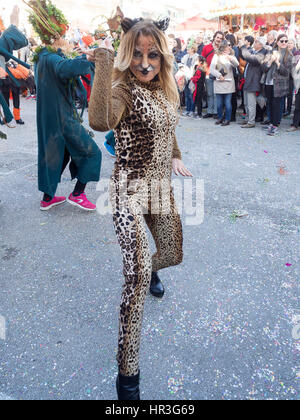 Viareggio, Italien. 26. Februar 2017.  allegorische Schwimmer am Karneval von Viareggio statt 26. Februar 2017 Credit: Landschaft von Sardinien/Alamy Live News Stockfoto