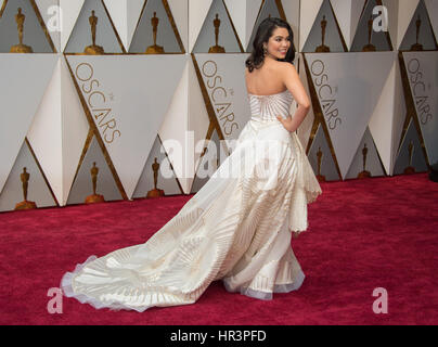 26. Februar 2017 - Hollywood, CA, USA - 26. Februar 2017 - Hollywood, Kalifornien - Auli'l Cravalho. 89. annual Academy Awards, präsentiert von der Academy of Motion Picture Arts and Sciences statt im Hollywood & Highland Center. Bildnachweis: AMPAS/AdMedia (Kredit-Bild: © Ampas/AdMedia über ZUMA Draht) Stockfoto