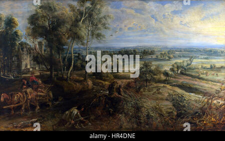 Rubens - ein Blick auf Het Steen in den frühen Morgenstunden Stockfoto