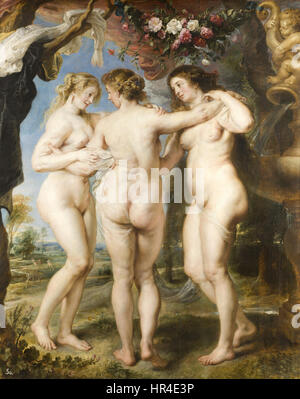 Rubens - die drei Grazien, 1635 Stockfoto