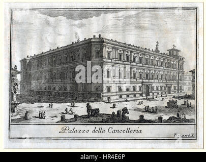 Palazzo della Cancelleria - 1770 Stockfoto