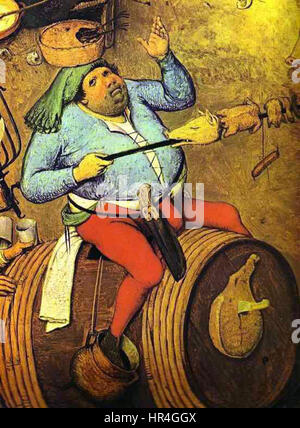 Pieter Bruegel der Elder-The Kampf zwischen Karneval und Fastenzeit Detail 2 Stockfoto