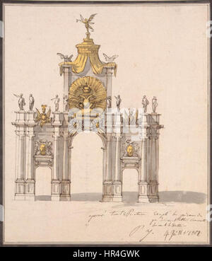 Pietro di Gottardo Gonzaga - Design des Ehrenzeichens für die triumphale Red Gate in Moskau - WGA09743 Stockfoto