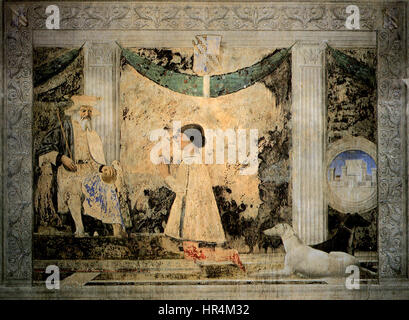 Piero, Sigismondo Pandolfo Malatesta vor St. Sigismund 01 Stockfoto