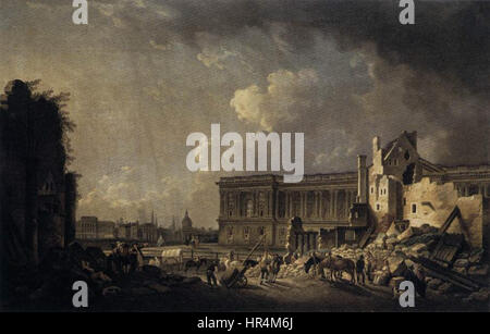 Pierre-Antoine Demachy - Clearing-Bereich vor der Kolonnade des Louvre - WGA13803 Stockfoto