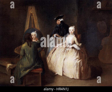 Pietro Longhi - Maler in seinem Atelier - WGA13401 Stockfoto