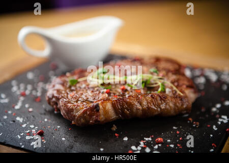 Prime Black Angus New York Strip steak Stockfoto