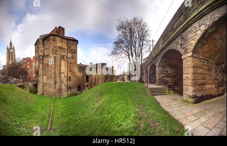 Das schwarze Tor und St. Nikolaus-Kathedrale, Newcastle Upon Tyne, Vereinigtes Königreich Stockfoto