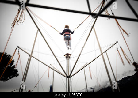 Schweiz, Tessin, Ascona, Trampolin Stockfoto