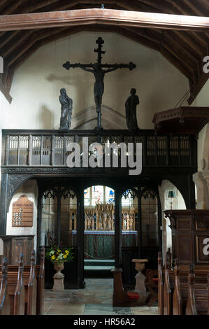 St. Michael und alle Engel Kirche, Stanton, Gloucestershire, England, Vereinigtes Königreich Stockfoto