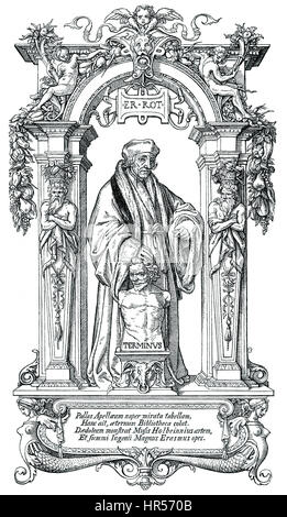 Erasmus Desiderius von Rotterdam, 1465-1536, niederländischer Humanist, Theologe, Philosoph, Gelehrter und Autor Stockfoto