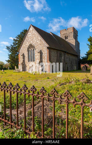 St Marys Kirche Burham. Ein Dorf am Fluss Medway, Kent. Stockfoto