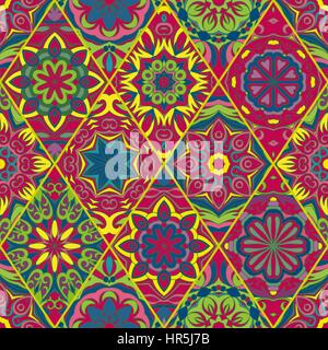 Nahtlose Muster, Vintage Deko-Elemente. Stock Vektor