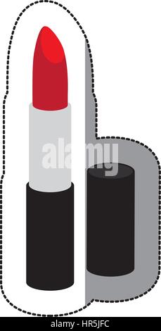 rote Lippen-Stick-Symbol Stock Vektor