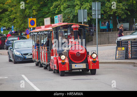 Sightseeing mit dem Zug in Gothenburg Stadt. Stockfoto