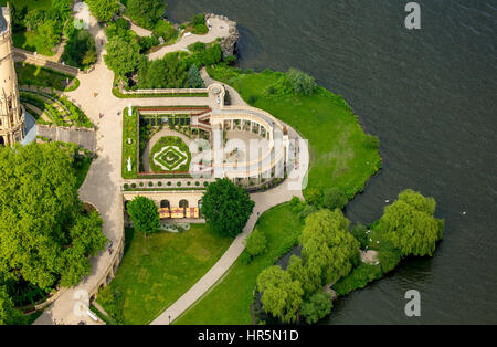 Schlossgarten am See Burgsee, Schloss Schwerin, Schwerin, Mecklenburg-Vorpommern, Deutschland Stockfoto