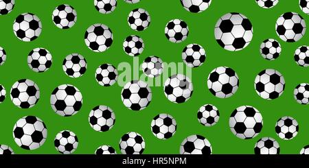 Nahtlose Fußbälle Stock Vektor
