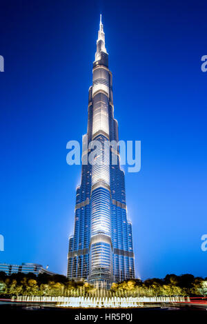 Abu Dhabi, Vereinigte Arabische Emirate - 13. April 2015: Burj Khalifa in Dubai, VAE. Stockfoto