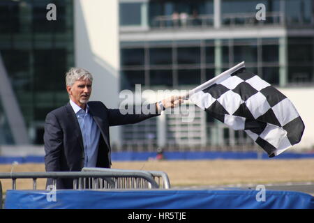 Damon Hill - Henry Surtees Kart Challenge Stockfoto