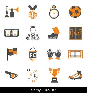 Fußball Farbe zwei Icons Set Stock Vektor